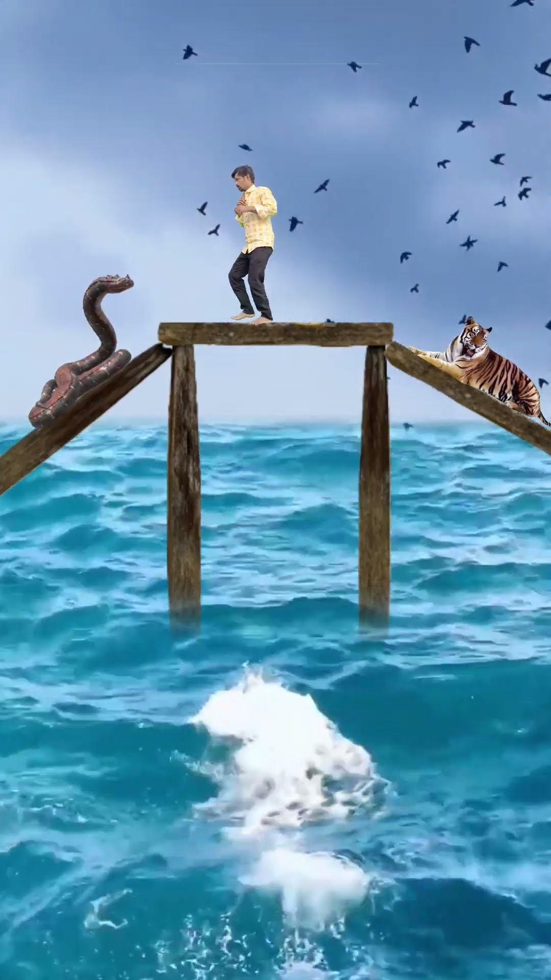 9 December 2024 Giant Anaconda \u0026 Tiger vs man - Editing vfx magic video